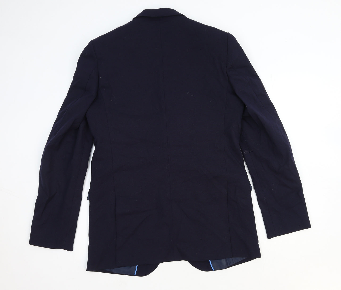 Marks and Spencer Mens Blue Paisley Wool Jacket Blazer Size XL Regular