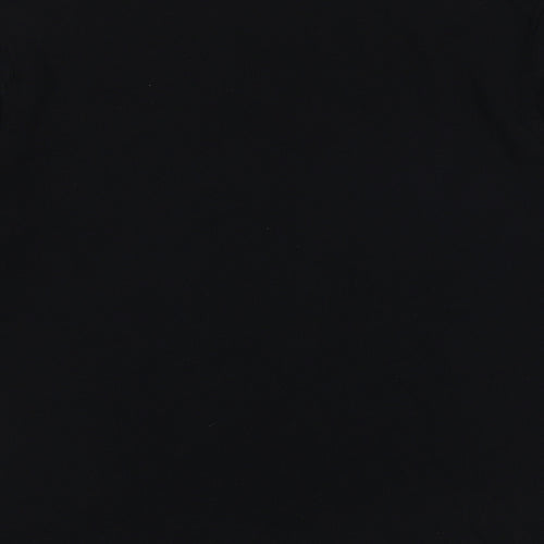 Sky Designs Womens Black Viscose Basic T-Shirt Size 10 Scoop Neck