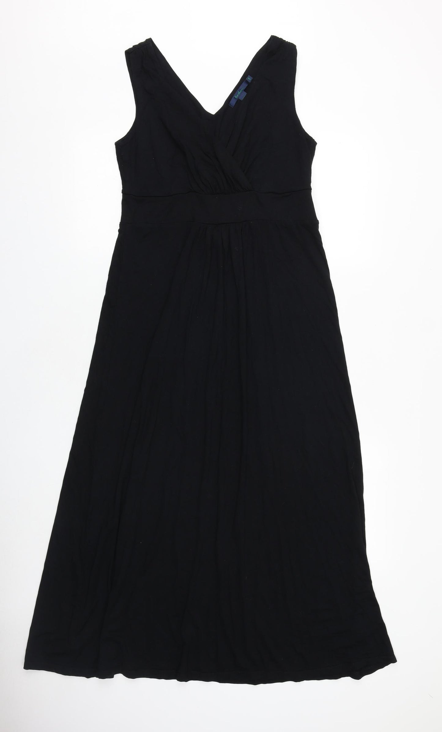 Boden Womens Black Viscose A-Line Size 14 V-Neck Pullover