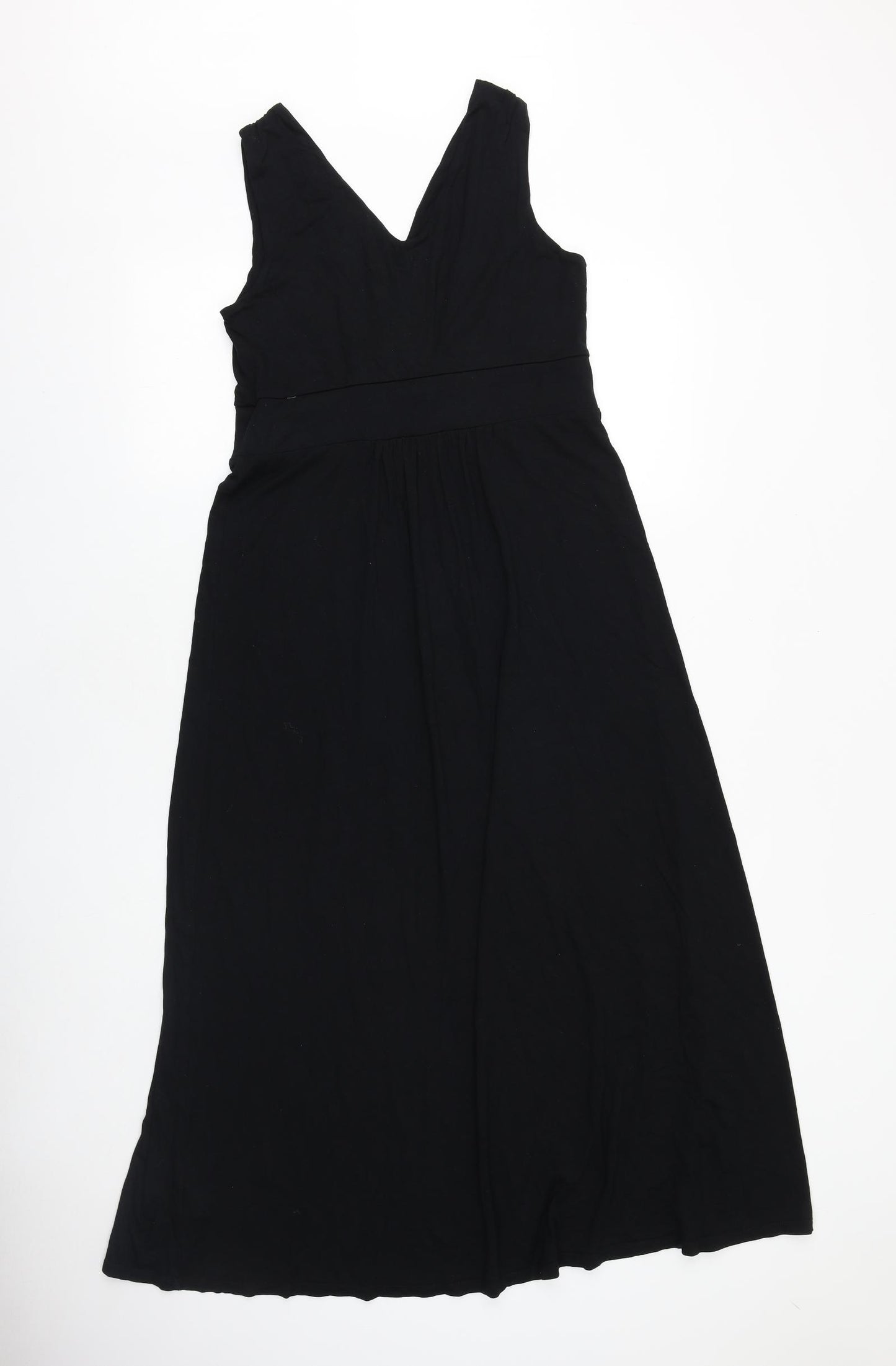 Boden Womens Black Viscose A-Line Size 14 V-Neck Pullover
