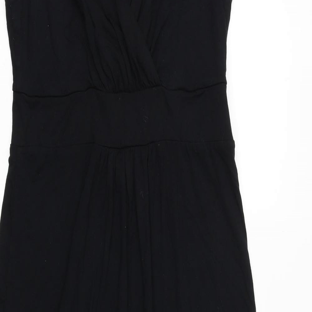 Boden Womens Black Viscose A-Line Size 14 V-Neck Pullover