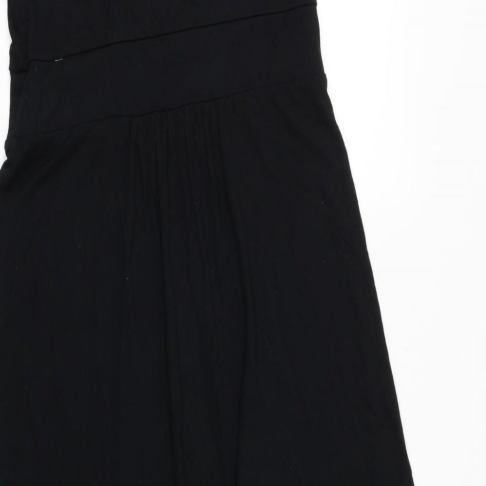 Boden Womens Black Viscose A-Line Size 14 V-Neck Pullover