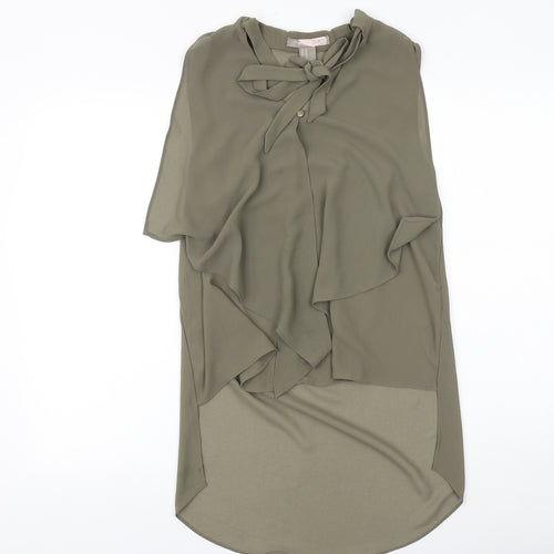 Love 21 Womens Green Polyester Basic Blouse Size XS V-Neck