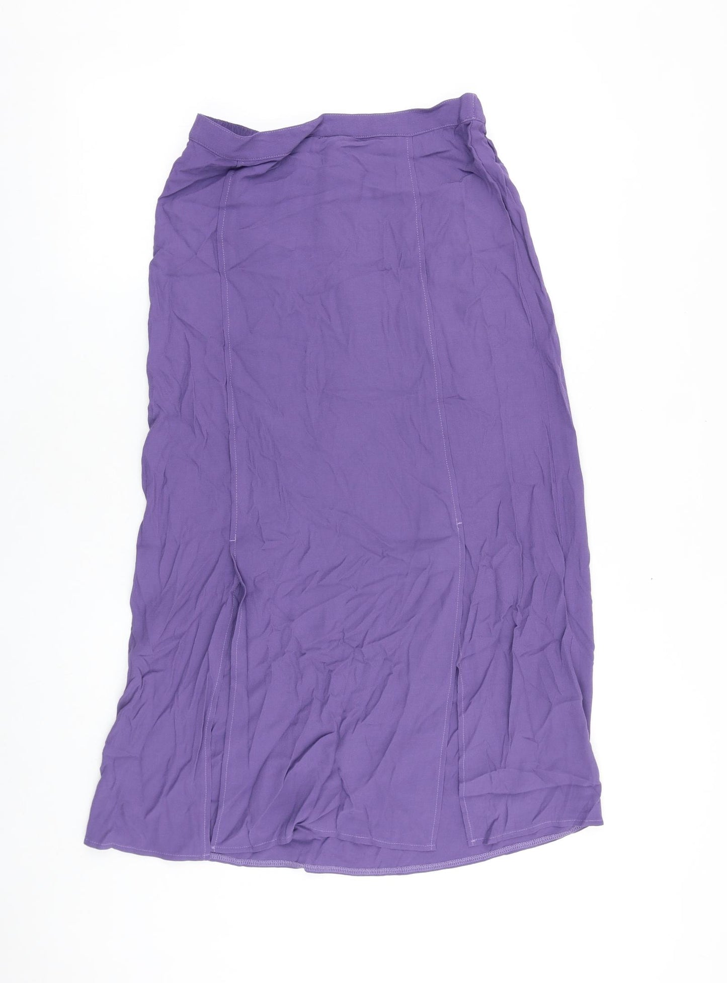 Marks and Spencer Womens Purple Polyester Peasant Skirt Size 10