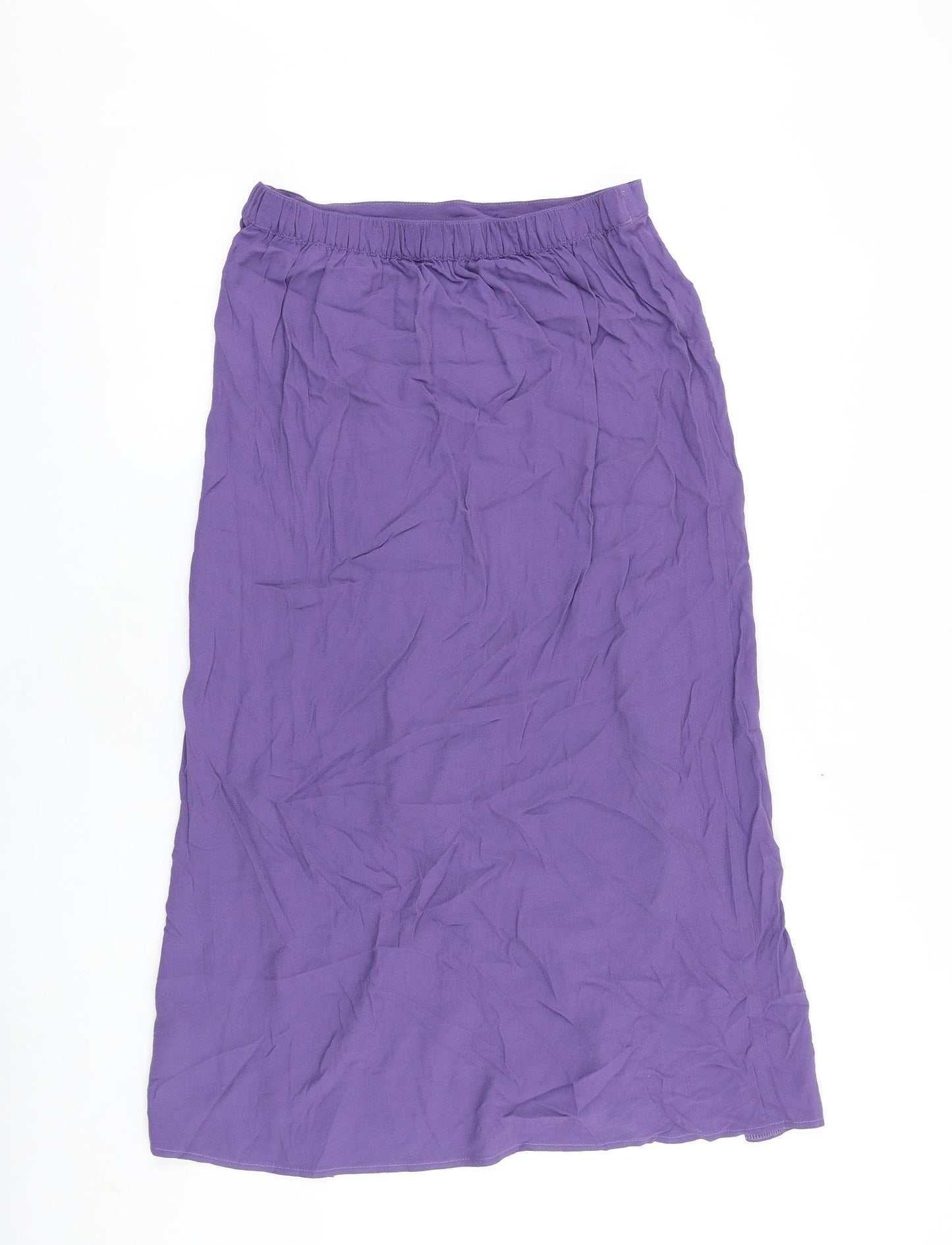 Marks and Spencer Womens Purple Polyester Peasant Skirt Size 10