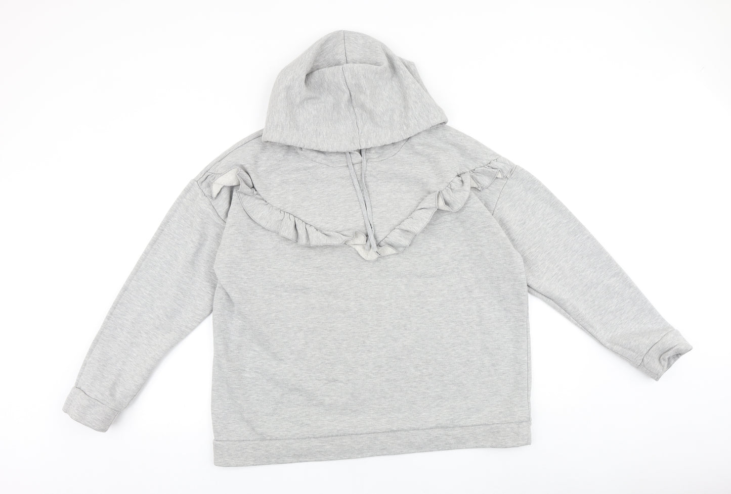 Papaya Womens Grey 100% Cotton Pullover Hoodie Size L Pullover