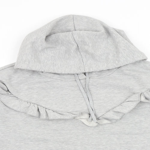 Papaya Womens Grey 100% Cotton Pullover Hoodie Size L Pullover