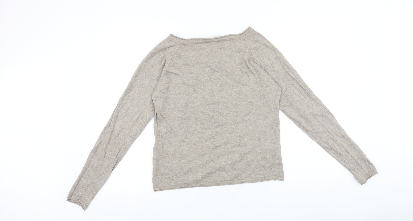 BNB jeans Womens Brown Round Neck 100% Cotton Pullover Jumper Size XL
