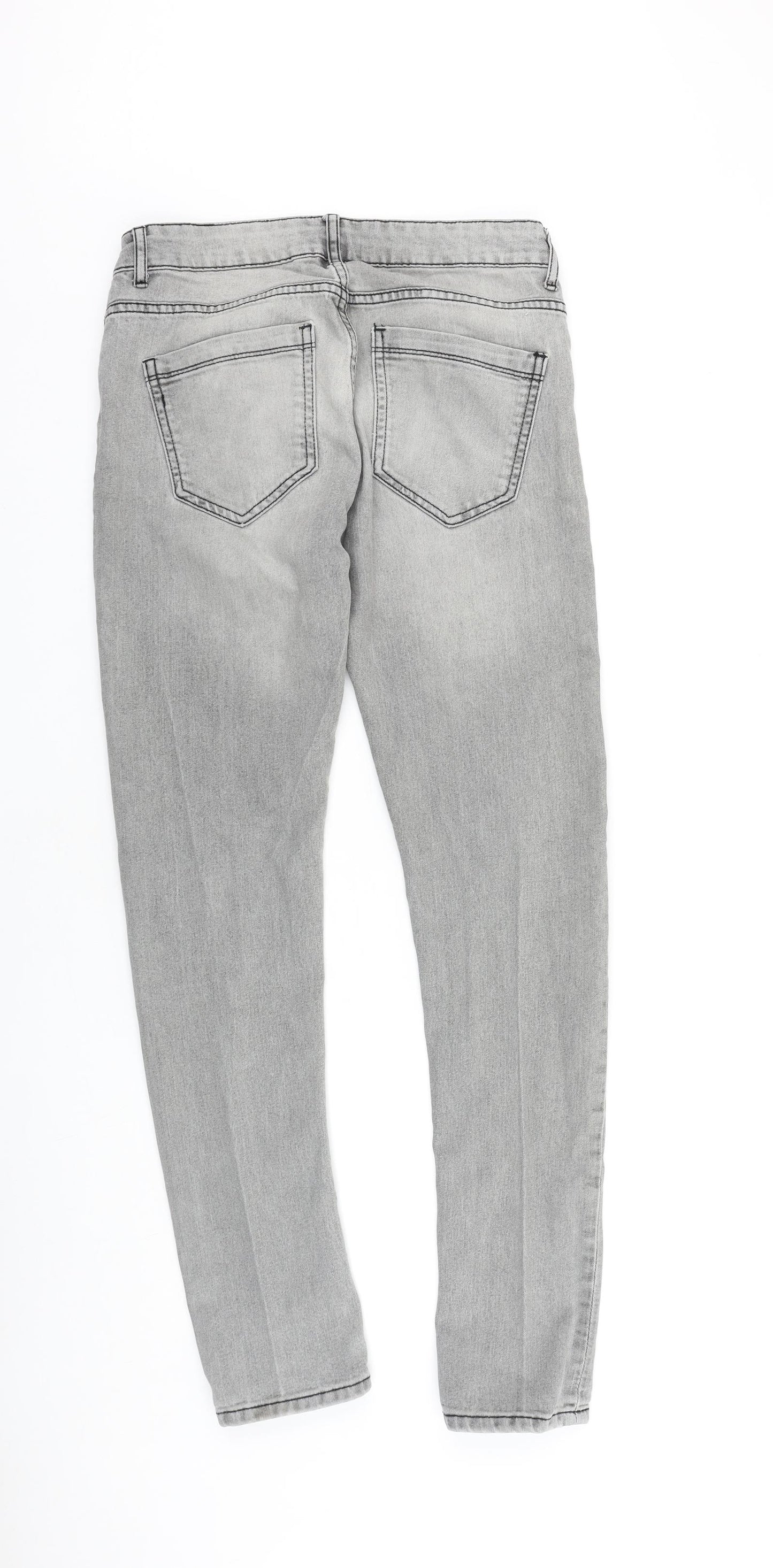 Denim & Co. Mens Grey Cotton Skinny Jeans Size 30 in L32 in Slim Zip