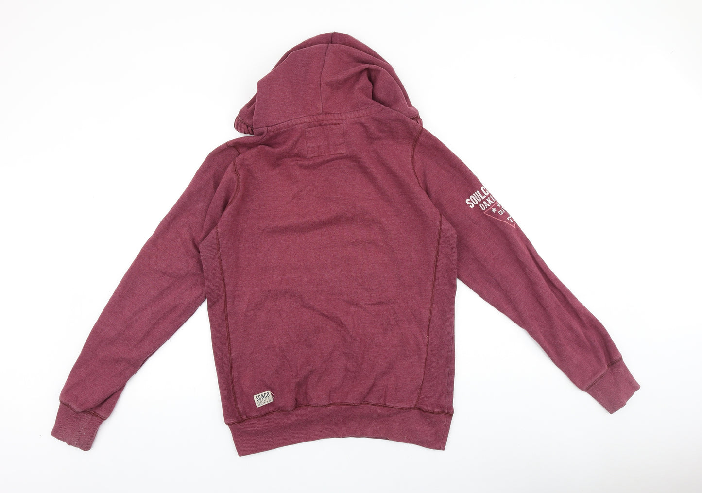 SoulCal&Co Womens Red Cotton Pullover Hoodie Size 14 Pullover