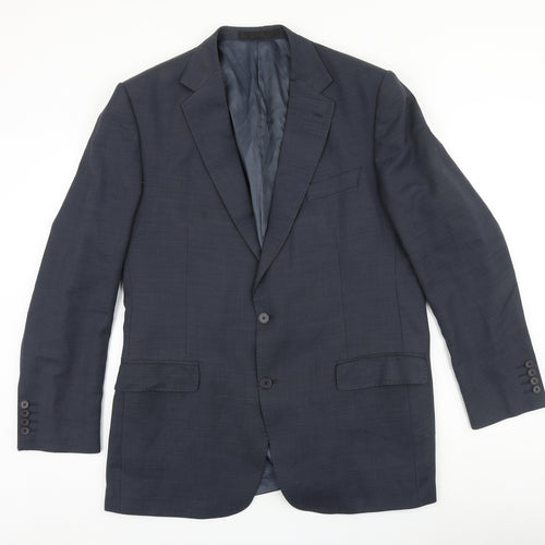 Marks and Spencer Mens Black Polyester Jacket Blazer Size 44 Regular