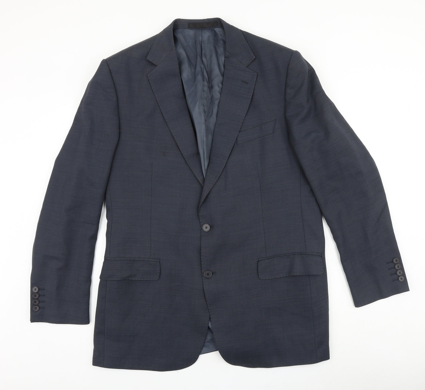 Marks and Spencer Mens Black Polyester Jacket Blazer Size 44 Regular