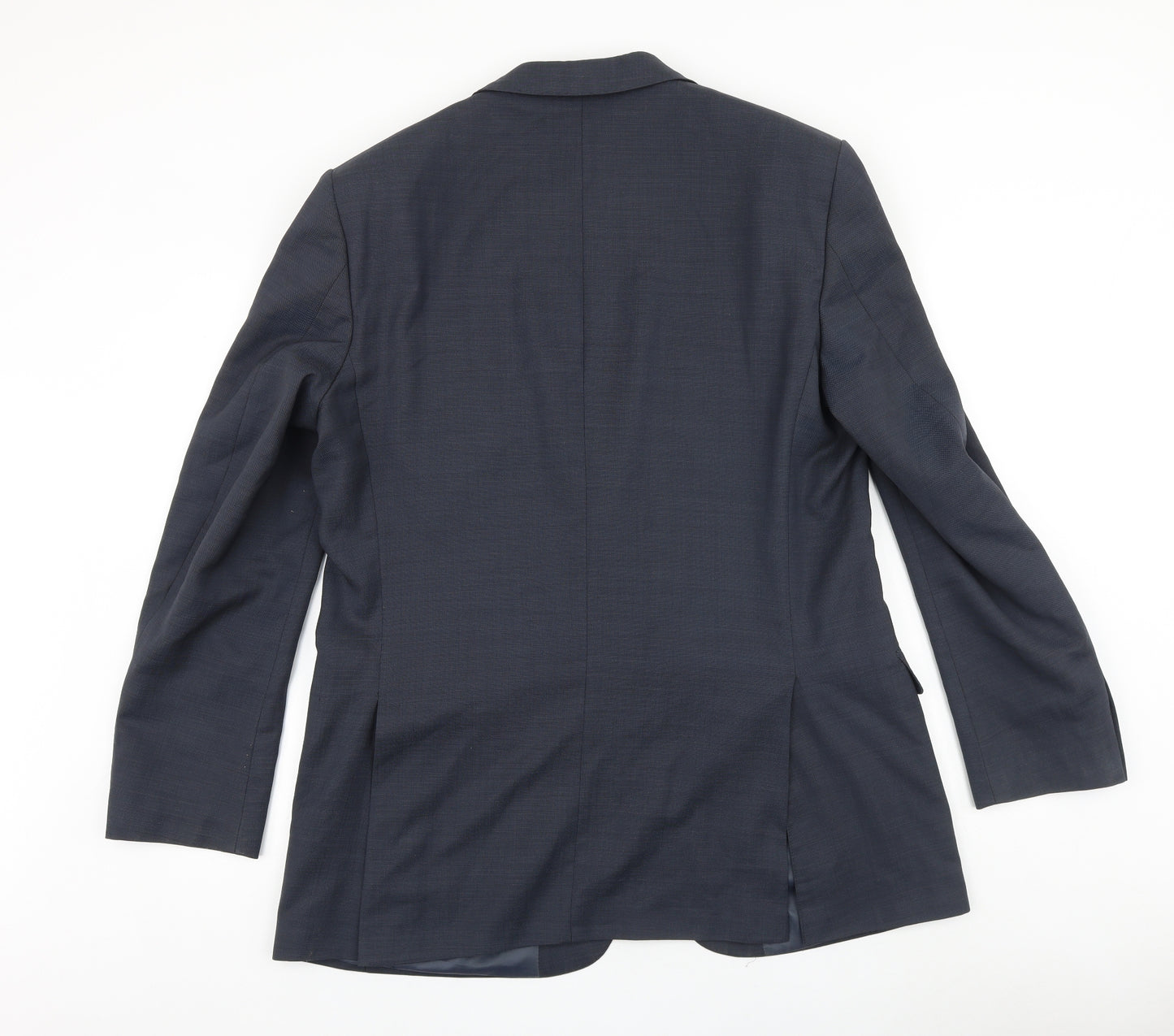 Marks and Spencer Mens Black Polyester Jacket Blazer Size 44 Regular