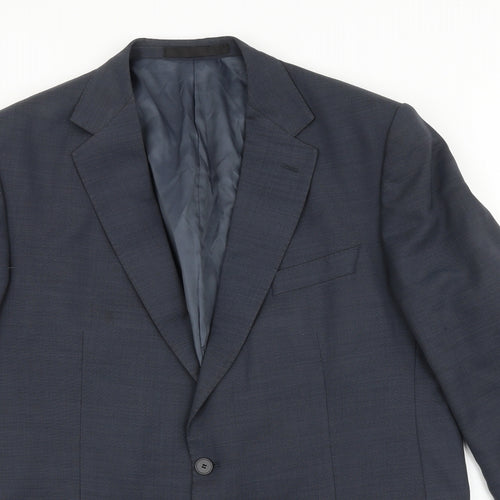 Marks and Spencer Mens Black Polyester Jacket Blazer Size 44 Regular