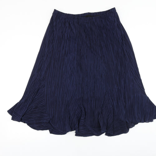 Preworn Womens Blue Viscose Swing Skirt Size 30 in