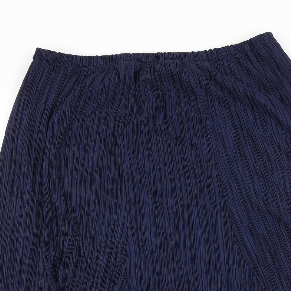 Preworn Womens Blue Viscose Swing Skirt Size 30 in