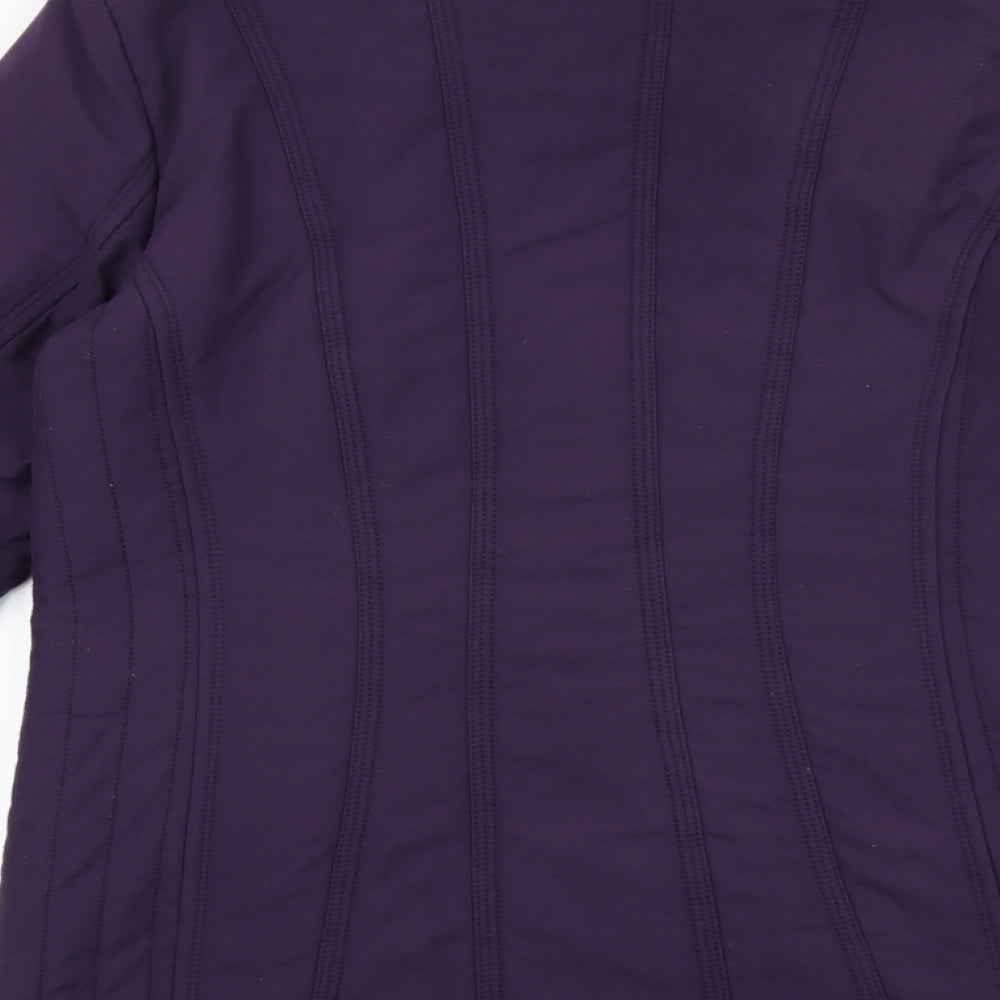 Marks and Spencer Womens Purple Overcoat Coat Size 12 Zip