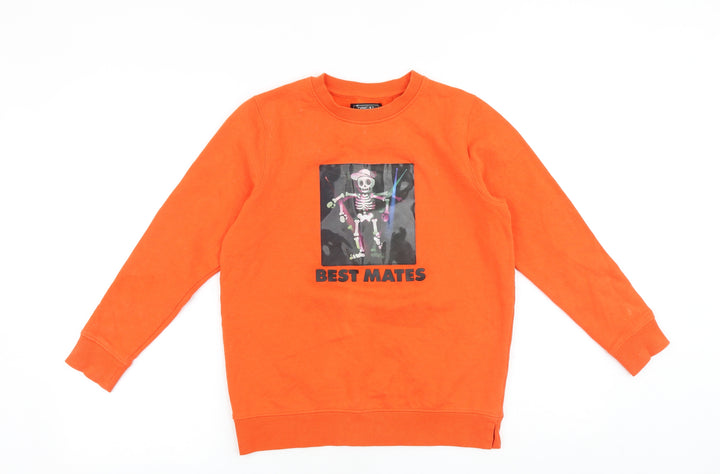 NEXT Boys Orange Cotton Pullover Sweatshirt Size 11 Years Pullover - Best Mates
