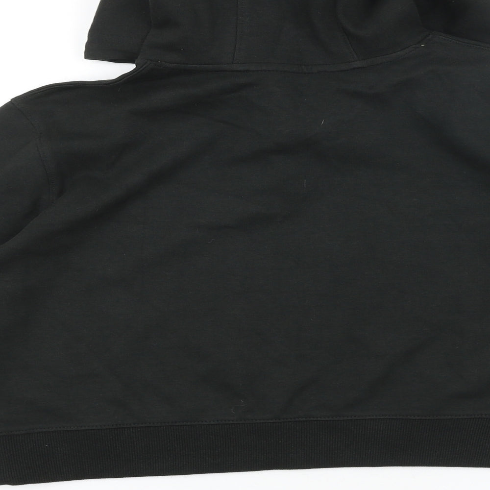 Kangol Womens Black Cotton Pullover Hoodie Size 10 Pullover