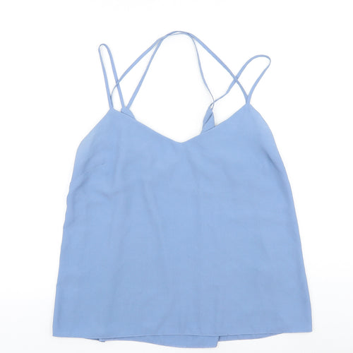 New Look Womens Blue Polyester Basic Tank Size 18 V-Neck