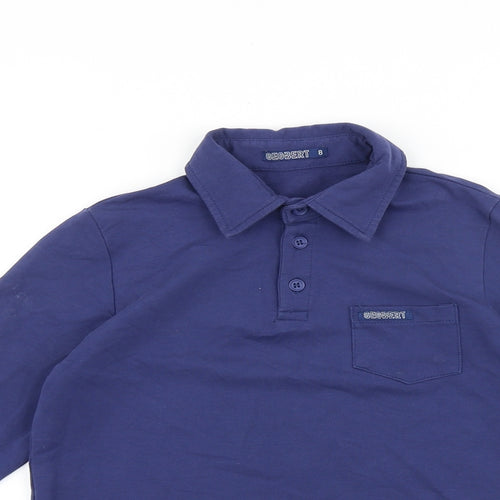 Geobert Boys Blue 100% Cotton Basic Polo Size 10 Years Collared Button