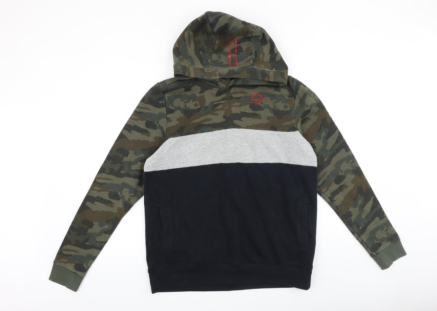 NEXT Boys Green Cotton Pullover Hoodie Size 16 Years Pullover