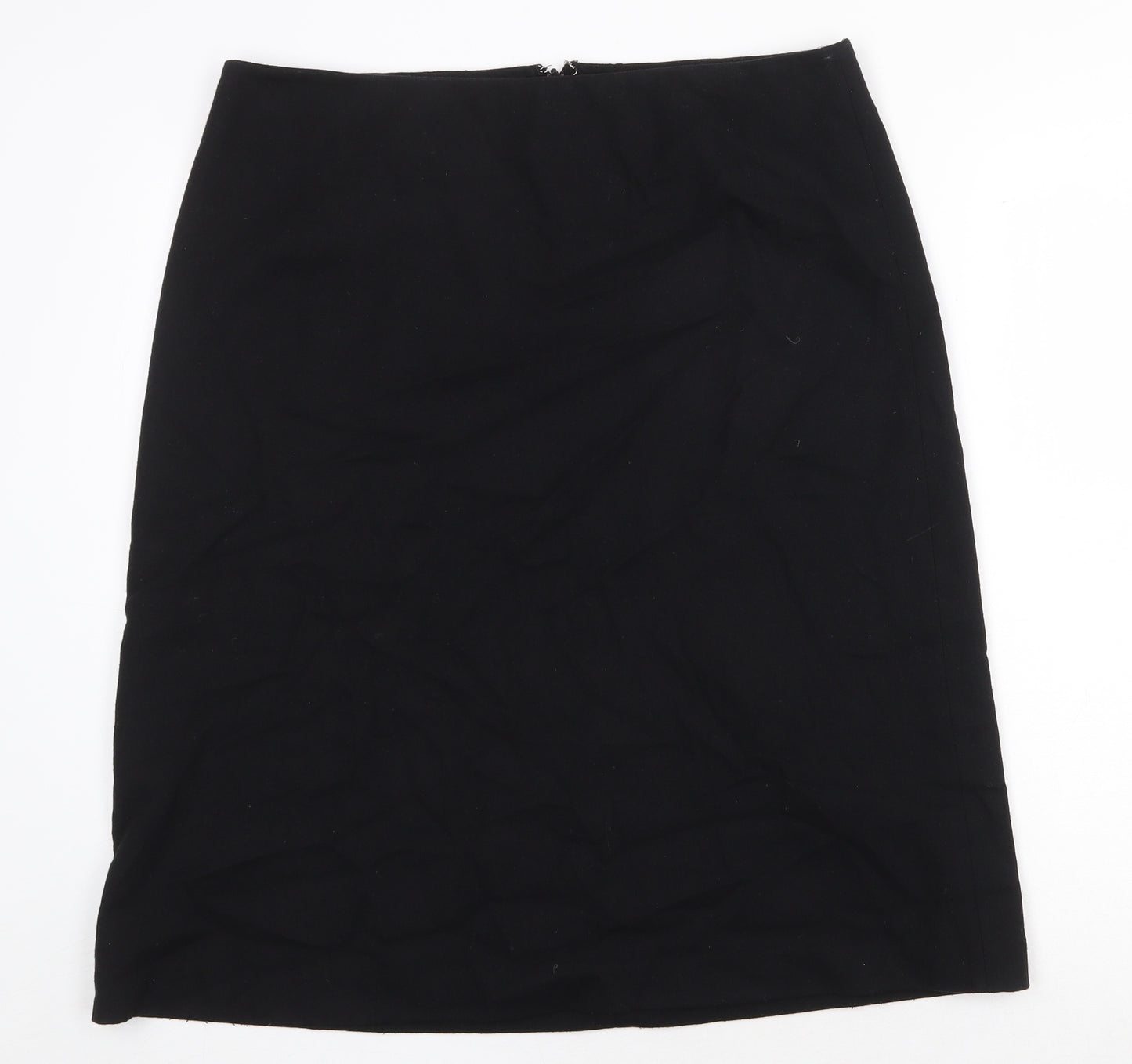 Gap Womens Black Wool Straight & Pencil Skirt Size 12 Zip