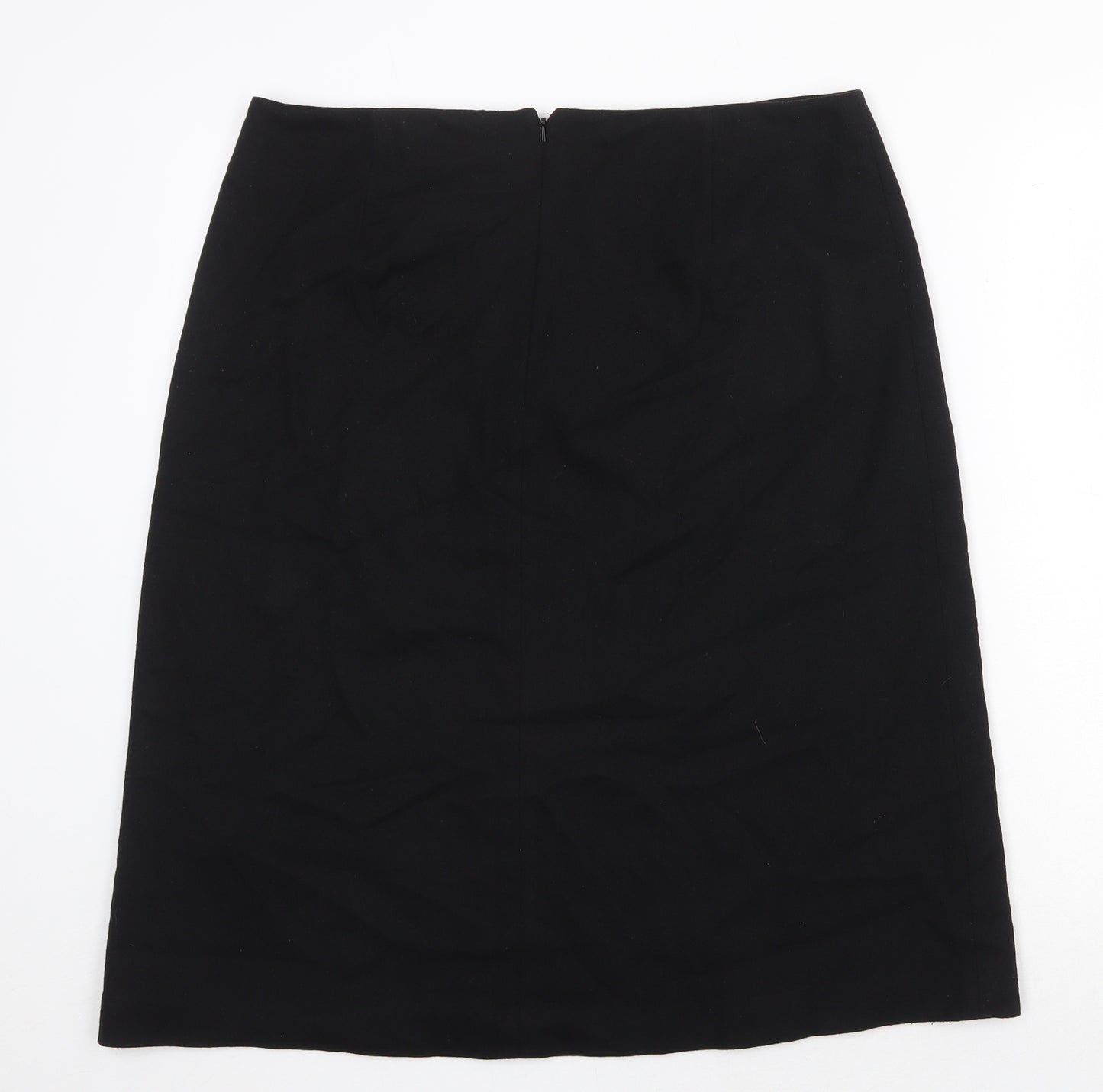 Gap Womens Black Wool Straight & Pencil Skirt Size 12 Zip