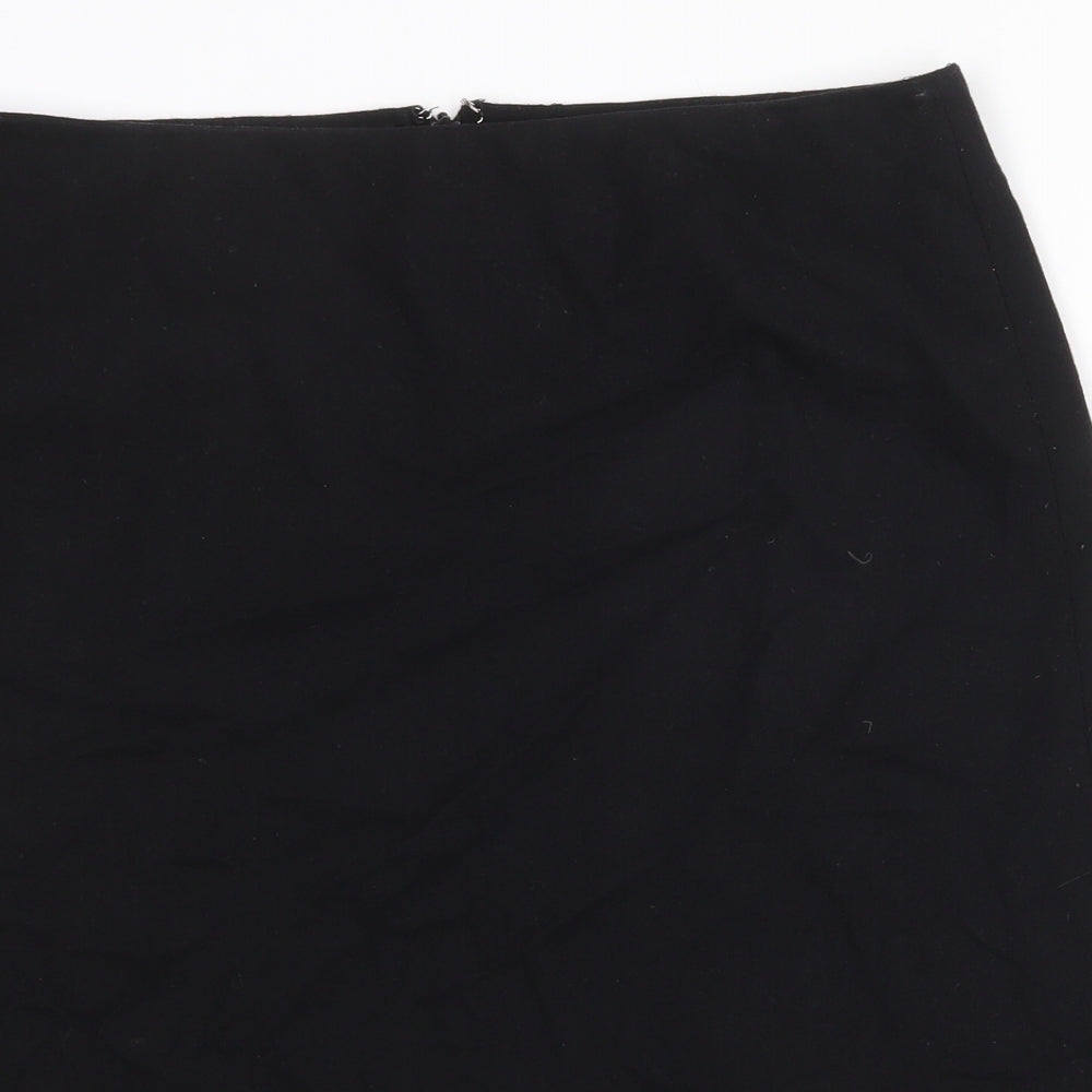 Gap Womens Black Wool Straight & Pencil Skirt Size 12 Zip