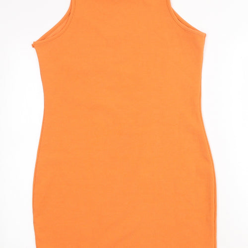 I SAW IT FIRST Womens Orange Polyester Bodycon Size 16 Round Neck Pullover