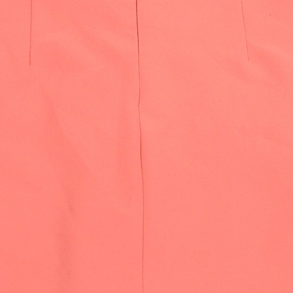 TU Womens Pink Polyester Straight & Pencil Skirt Size 12 Zip
