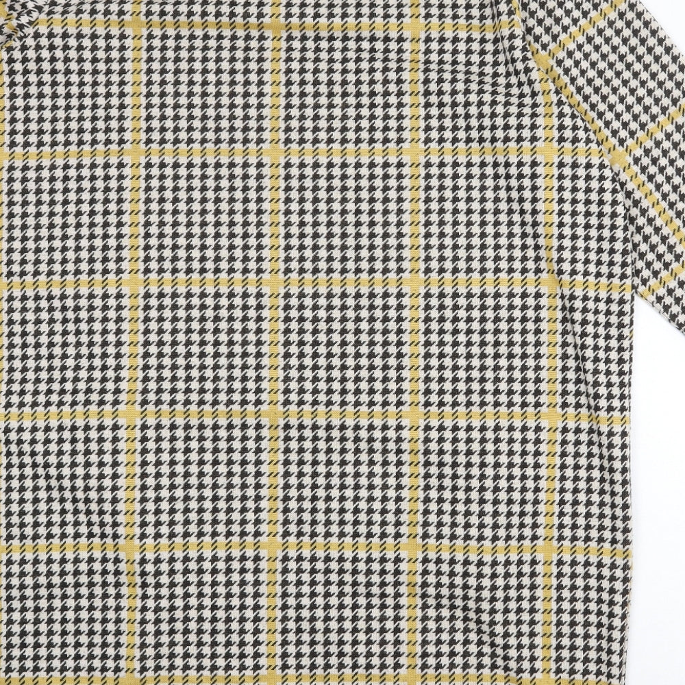 TU Womens Multicoloured Plaid Polyester A-Line Size 22 Round Neck Pullover