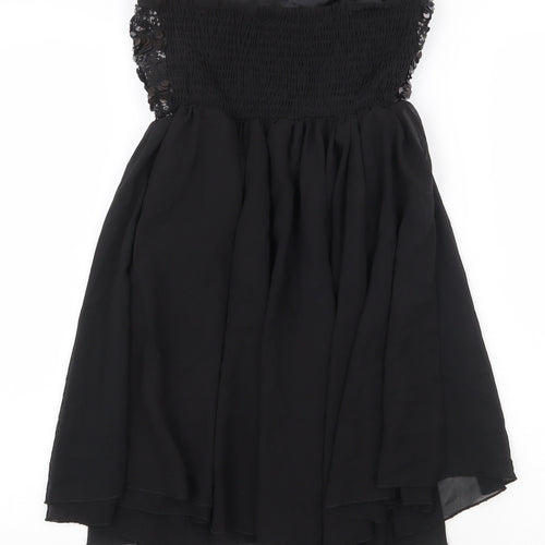 Panacher Womens Black Polyester Ball Gown Size M Sweetheart Pullover