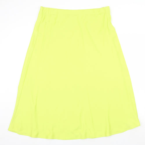 Marks and Spencer Womens Green Polyester Swing Skirt Size 18