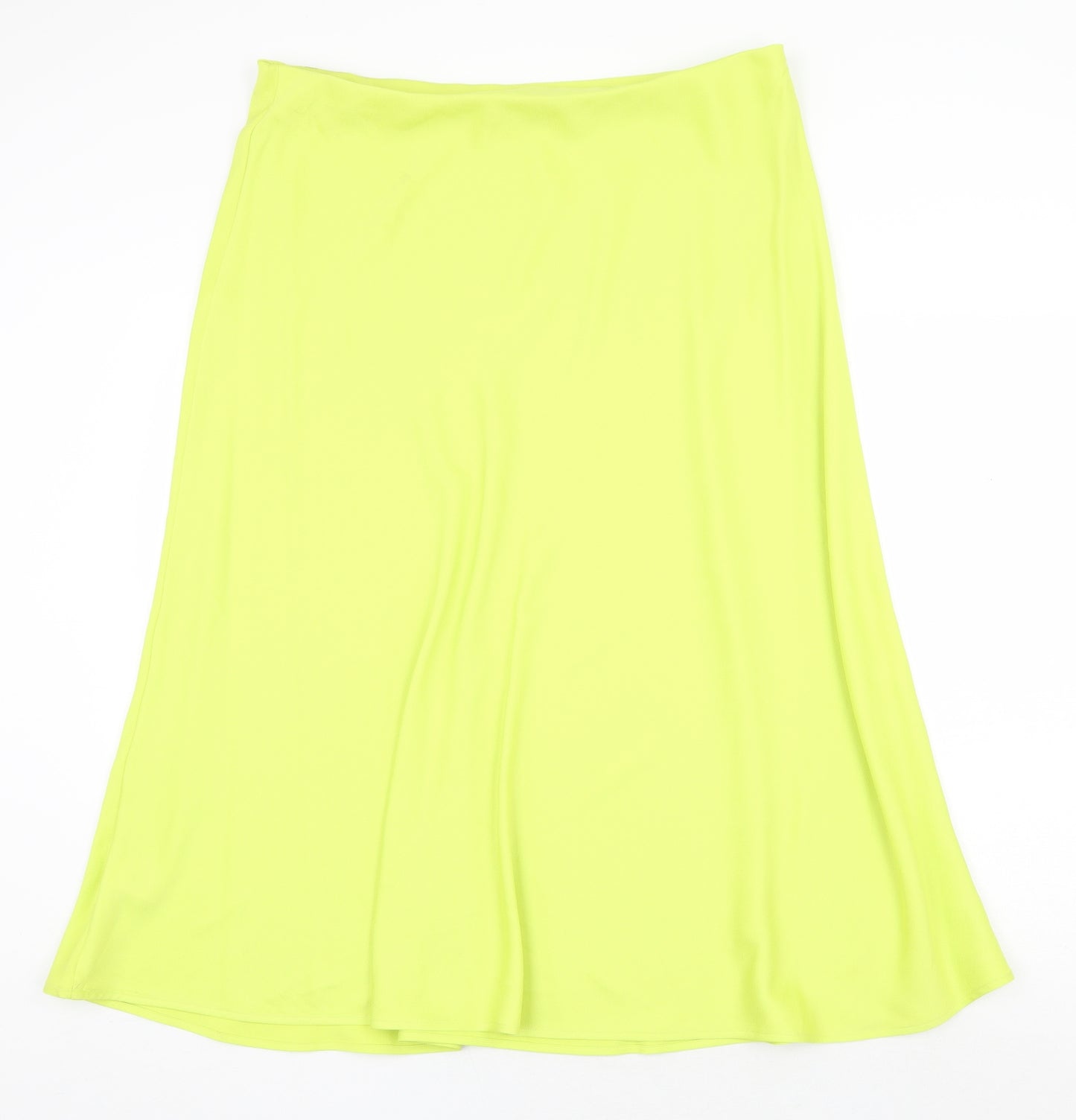 Marks and Spencer Womens Green Polyester Swing Skirt Size 18