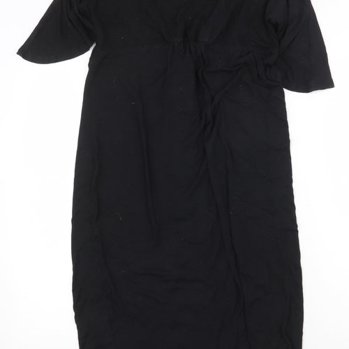 Ann Harvey Womens Black Viscose Trapeze & Swing Size 22 V-Neck Pullover