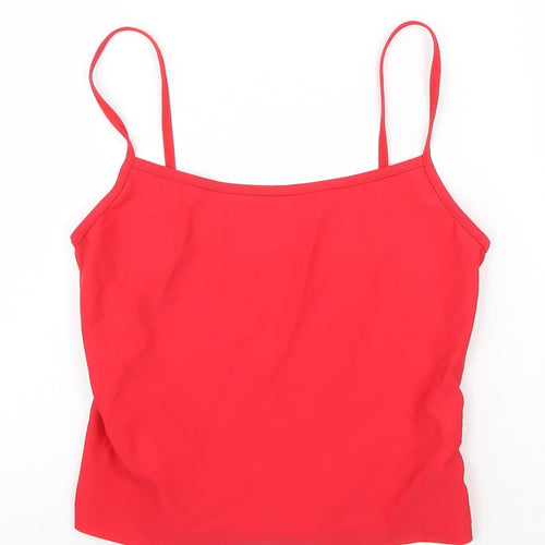 George Womens Red Nylon Basic Tank Size 12 Round Neck