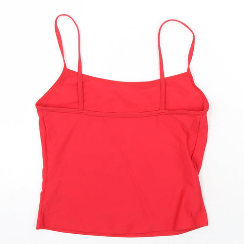 George Womens Red Nylon Basic Tank Size 12 Round Neck