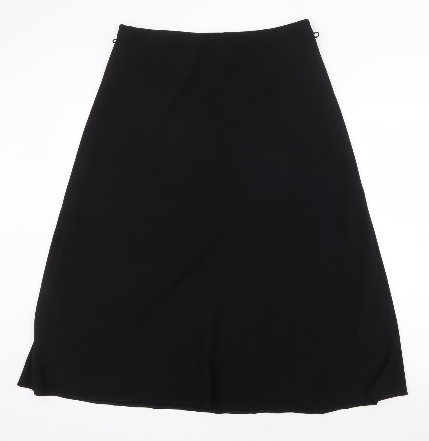 Marks and Spencer Womens Black Polyester Swing Skirt Size 14