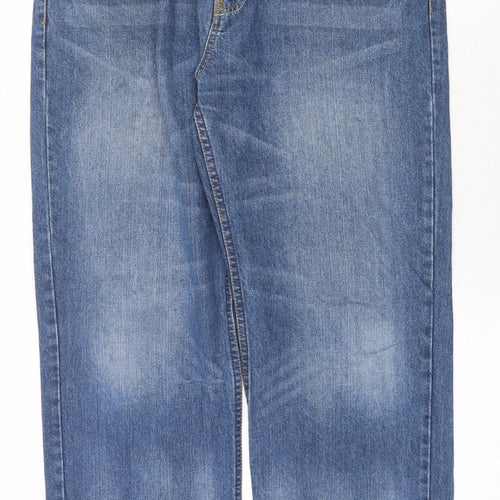 Dylan George Mens Blue Cotton Straight Jeans Size 36 in Regular Zip