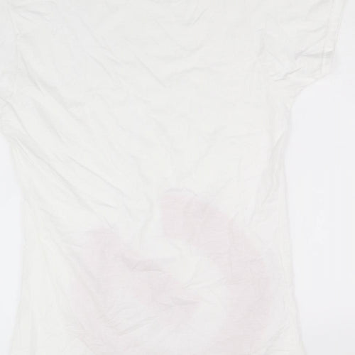 Gildan Womens White 100% Cotton Basic T-Shirt Size XL Round Neck