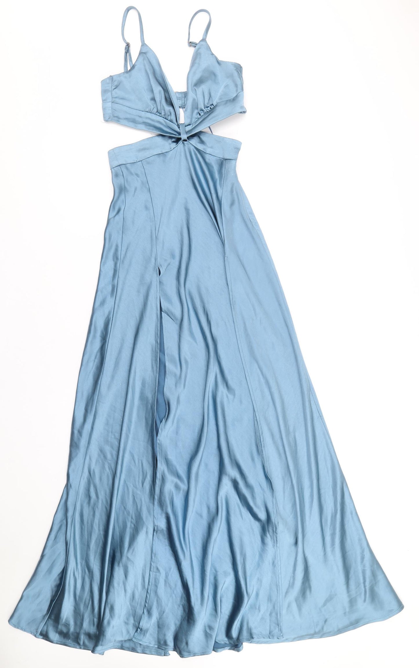 Showpo Womens Blue Polyester Ball Gown Size 4XL V-Neck Zip