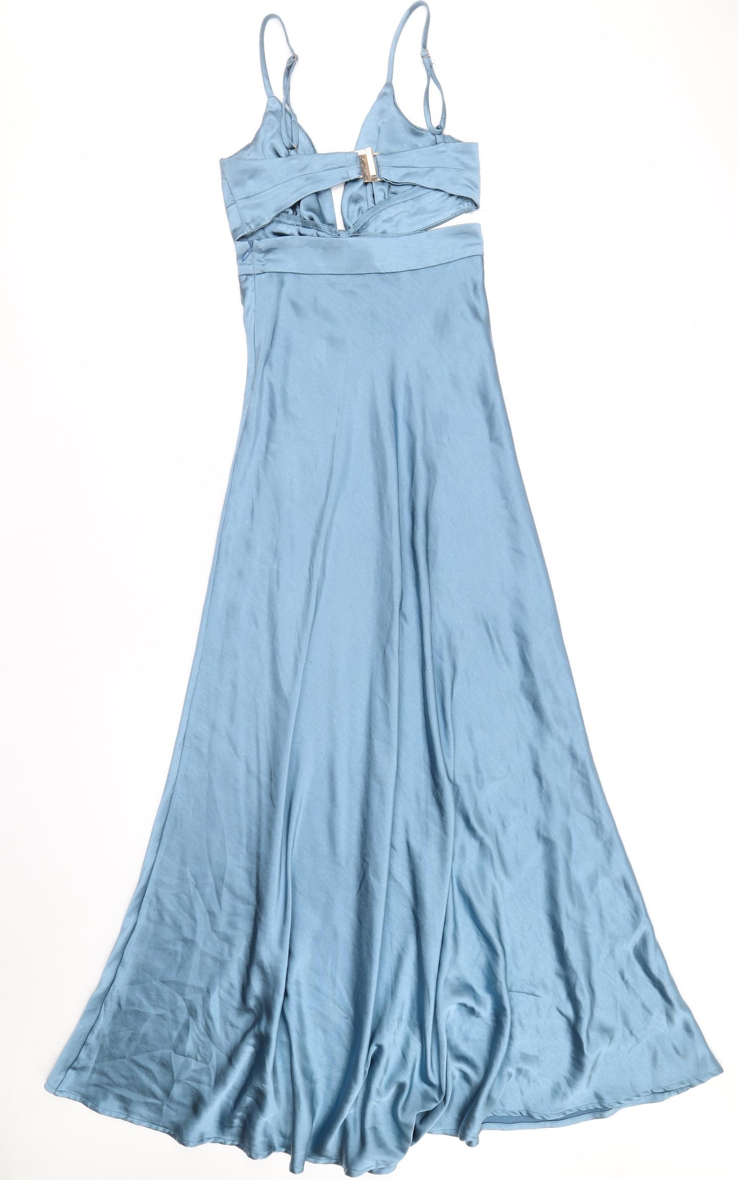 Showpo Womens Blue Polyester Ball Gown Size 4XL V-Neck Zip