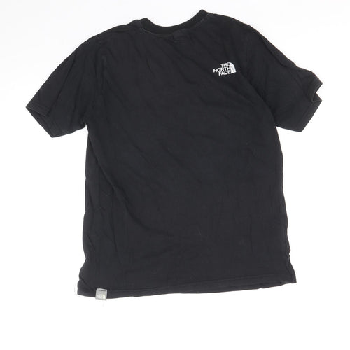 The North Face Mens Black Cotton T-Shirt Size S Round Neck