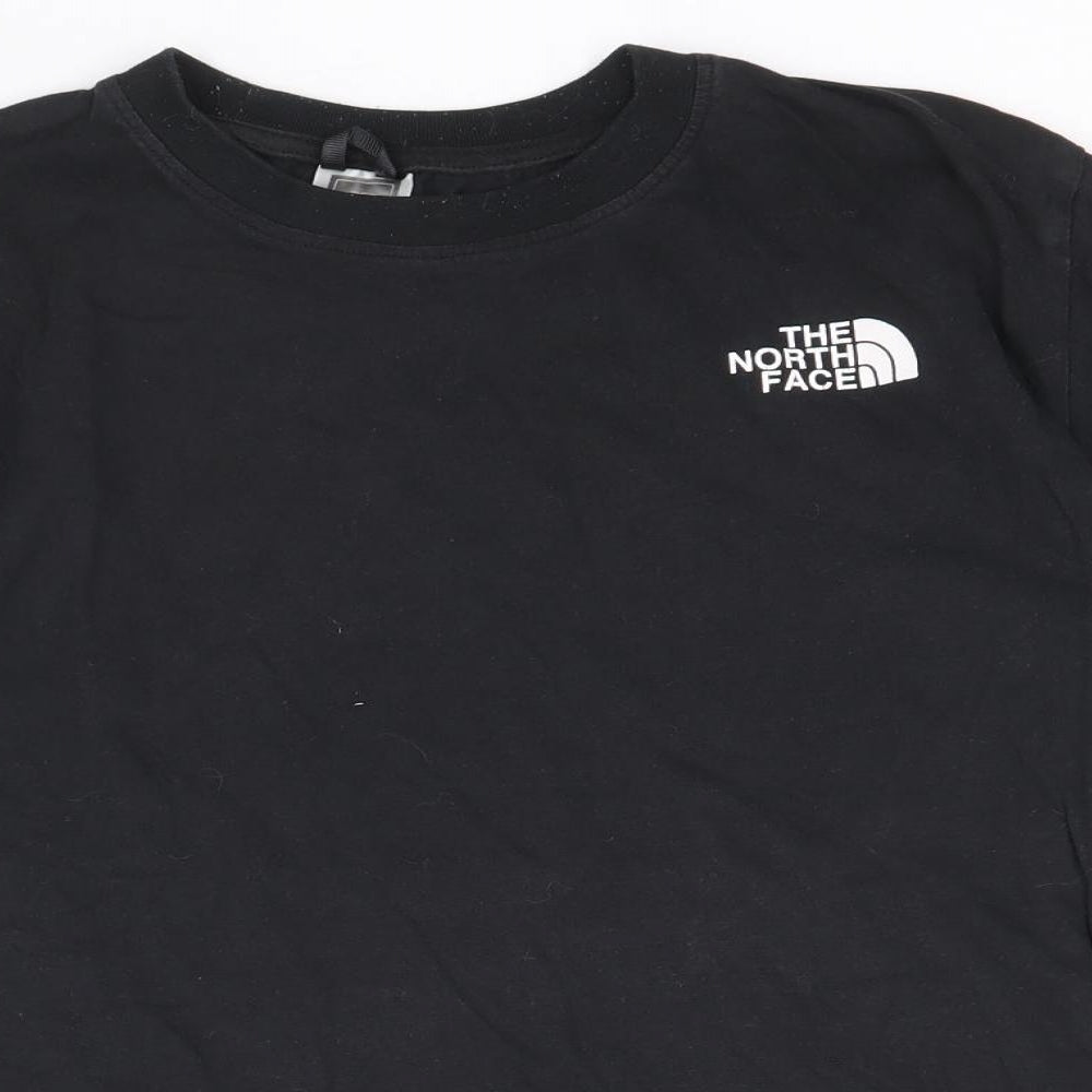 The North Face Mens Black Cotton T-Shirt Size S Round Neck