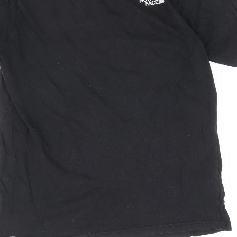 The North Face Mens Black Cotton T-Shirt Size S Round Neck