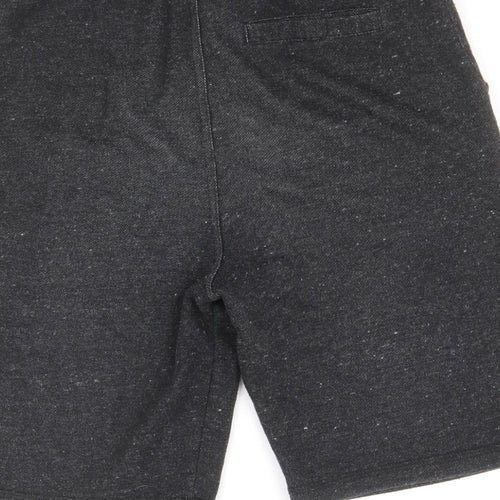 Animal Boys Black Cotton Sweat Shorts Size 11-12 Years Regular Buckle