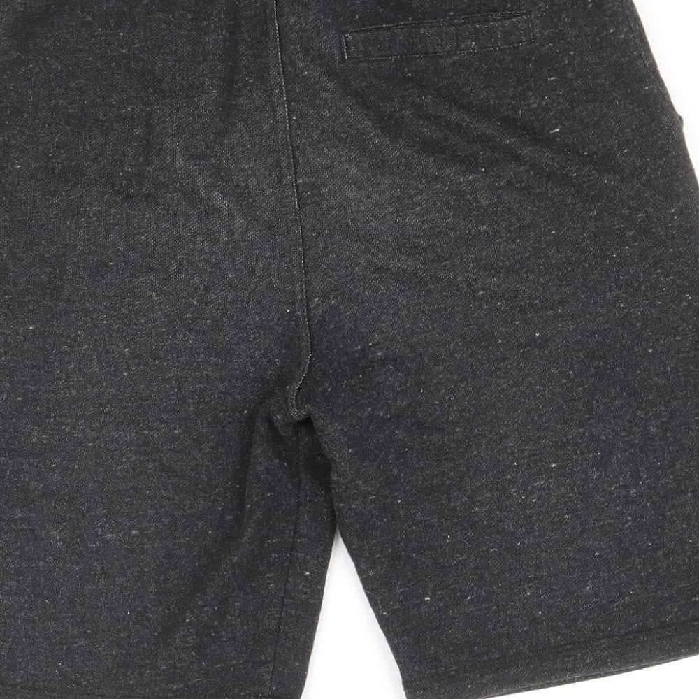 Animal Boys Black Cotton Sweat Shorts Size 11-12 Years Regular Buckle