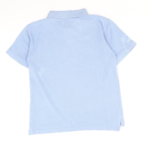 Rebel Boys Blue Cotton Basic Polo Size 11-12 Years Collared Button