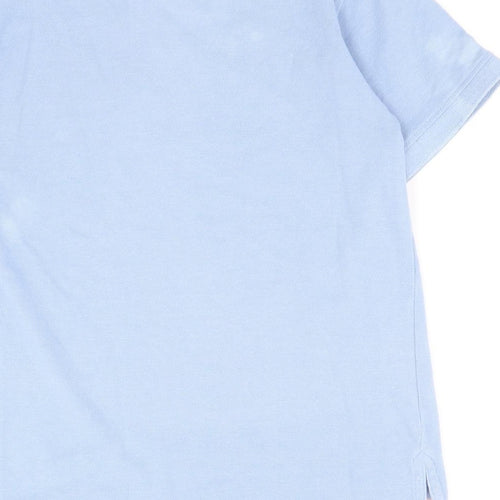 Rebel Boys Blue Cotton Basic Polo Size 11-12 Years Collared Button